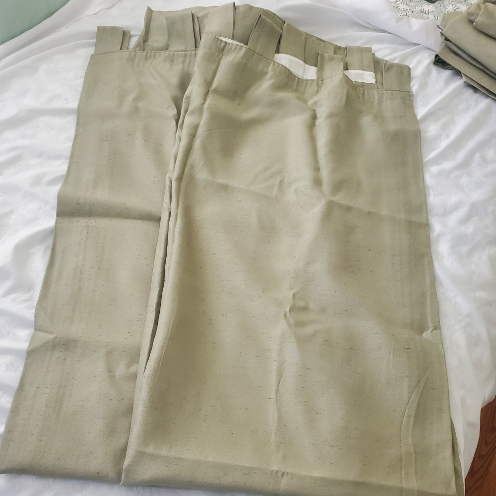 38"×82" green curtains